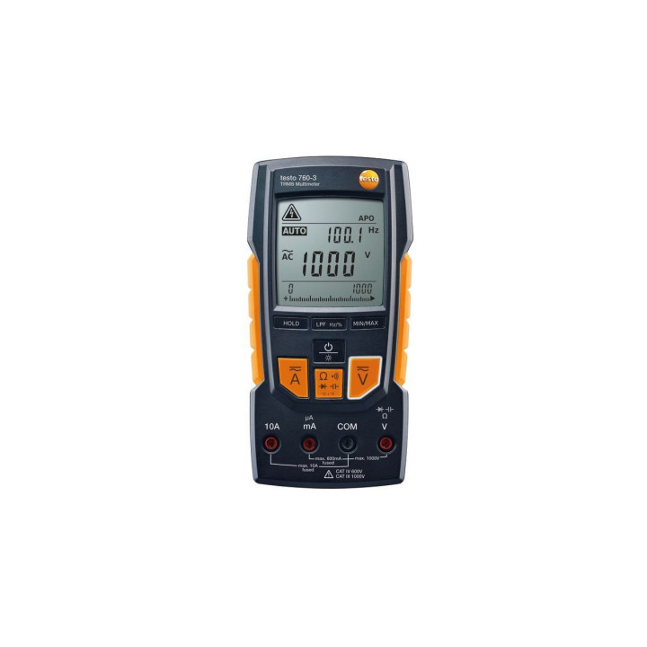 Digitālais multimetrs Testo 760-3 ar TRMS un 1000 V diapazonu