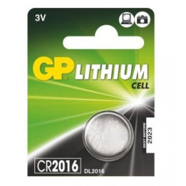 GP Super CR2016 / DL2016 3В 80мАч Литийная батарея, 1 ГБ.