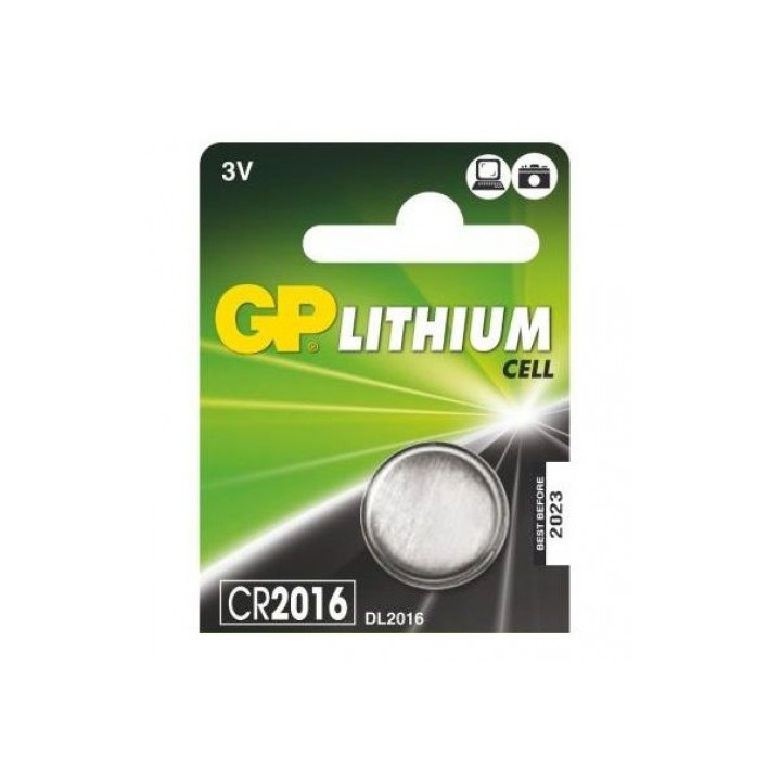 GP Super CR2016 / DL2016 3В 80мАч Литийная батарея, 1 ГБ.
