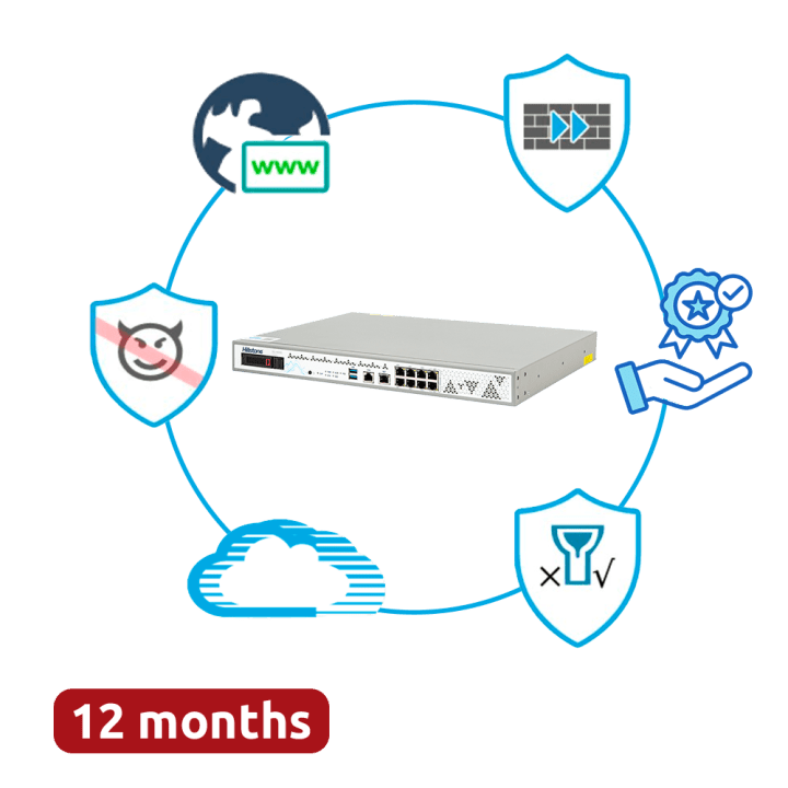 HILLSTONE HILL-A2600-PPRM-12 12-Port Gigabit PoE+ Managed Switch, 240W