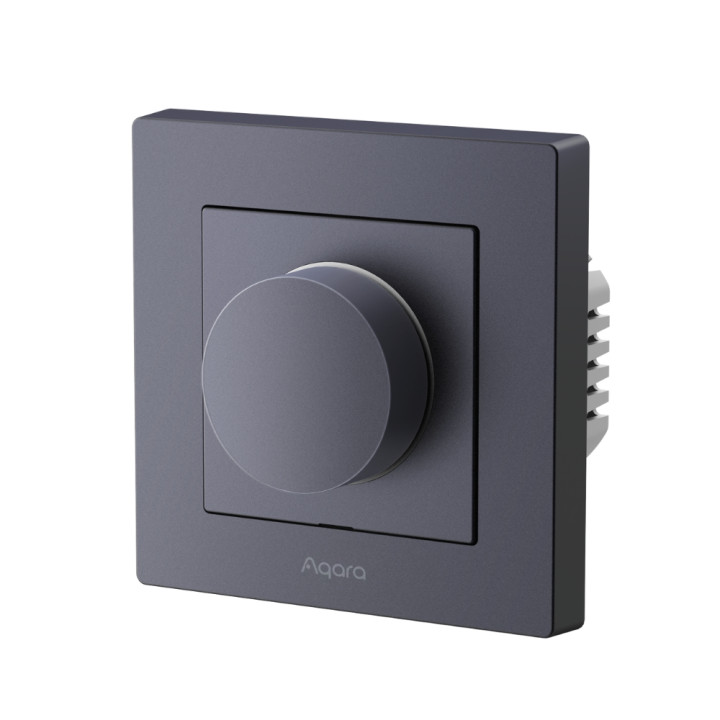 Aqara H2 Dimmer EU älykäs seinäkytkin – Zigbee/Thread/Matter, 2-kanavainen, 200W, harmaa