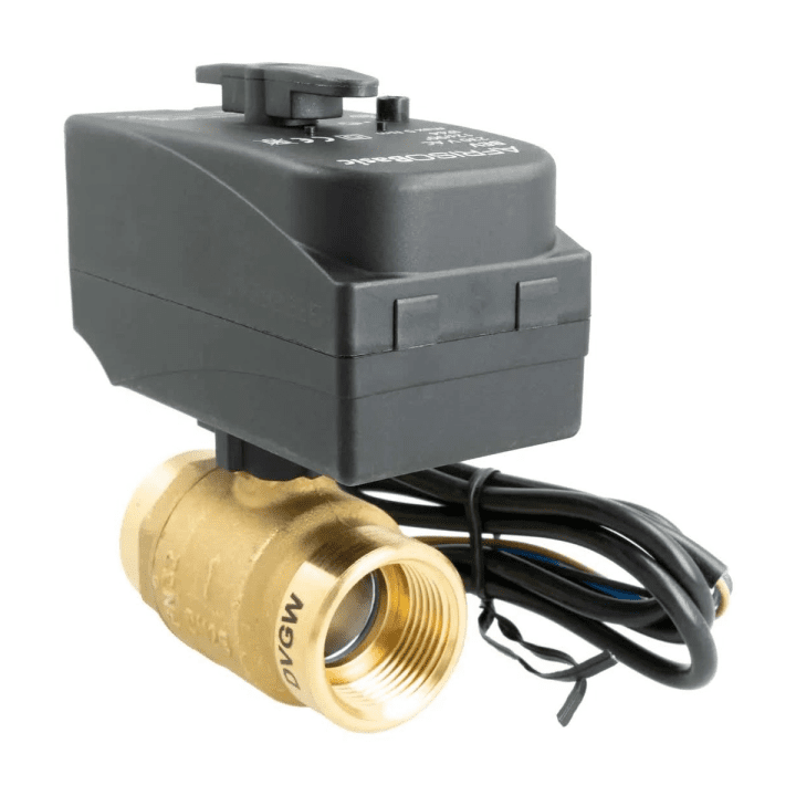 AFRISO BEV – 2-suunaline tsooniventiil koos täiturmehhanismiga, DN25, Rp __LIN_KEEP_NUMBER_4", Kvs 60 m³/h, 230 V AC, NC
