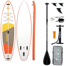 FunWater SUP airēšanas dēlis SUPFW69B (oranži balts)