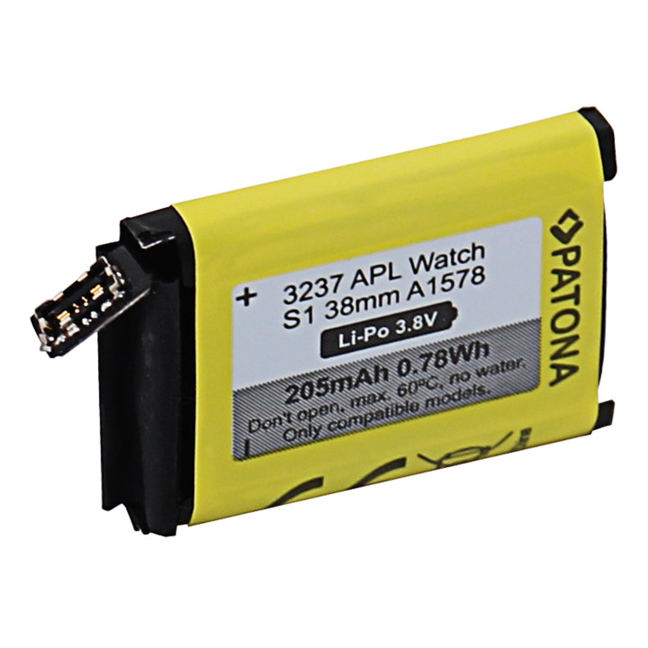 Patona PT3237 Replacement Battery for Apple Watch 1 (38mm, A1578) - 205mAh