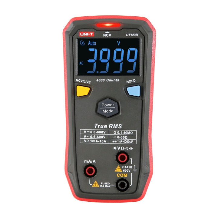 UNI-TREND UT123D Digitālais Multimetrs 2000 Skaitījumi CAT II Pārnēsājams Rokas Testētājs