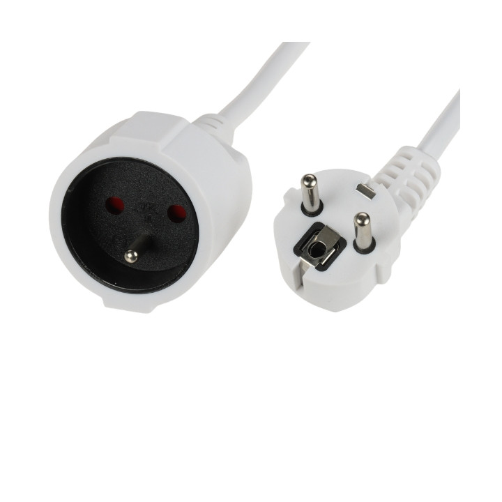 BLOW PS-3X1.5-3M/W 3-местный удлинитель с заземлением, 3м кабель, 16A/230V, розетки Schuko, белый