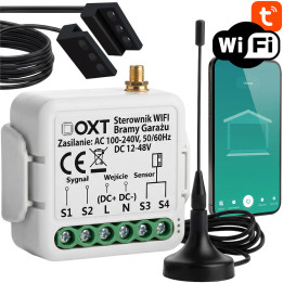 OXT modulis vārtu motoriem ar TUYA WiFi antenu un sensoru
