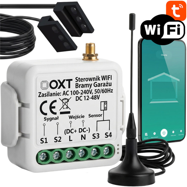 OXT modulis vārtu motoriem ar TUYA WiFi antenu un sensoru