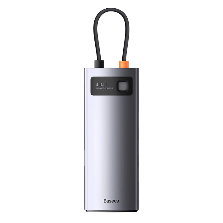 Hub 4in1 Baseus Metal Gleam -sarja, USB-C - 4x USB 3.0