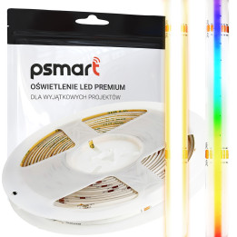 PSMART Светодиодная лента COB 24В RGBW 3000K 12мм IP65 784led/м 5м