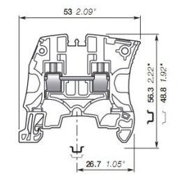 ENTRELEC HDM609 skrūves spailes bloks 0.5-10mm² 1000V