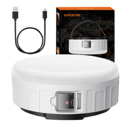 Superfire T25 retkeilyvalo, 400 lm, USB, 3 tilaa