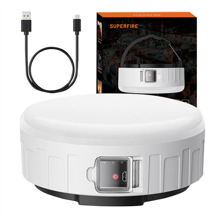 Superfire T25 retkeilyvalo, 400 lm, USB, 3 tilaa