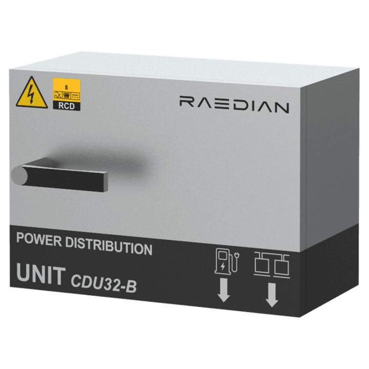 RAEDIAN RD-ECPC-3P-40A trifazis EV įkroviklis 40A 27.6kW Wallbox
