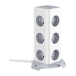 BlitzWolf BW-EC3 pystysuora virtajohto 12 pistorasialla