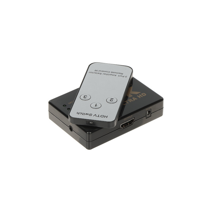 HDMI-SW-3/1-IR-4K 3x1 HDMI slēdzis ar IR tālvadību, 4K izšķirtspēja