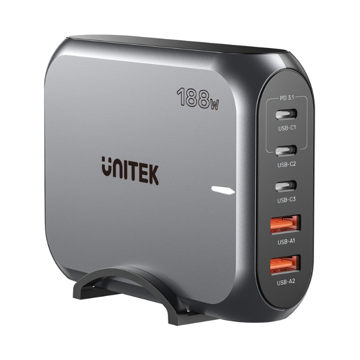 Unitek 2xUSB-A 3xUSB-C GAN 188W