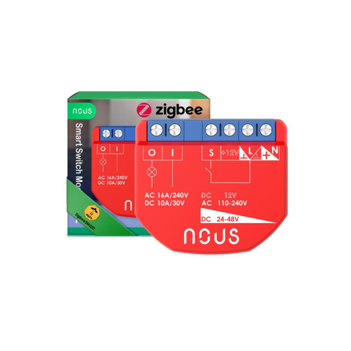 Nous B1Z smart Tuya Zigbee мини-релейный модуль, с входом переключателя, 1-местный