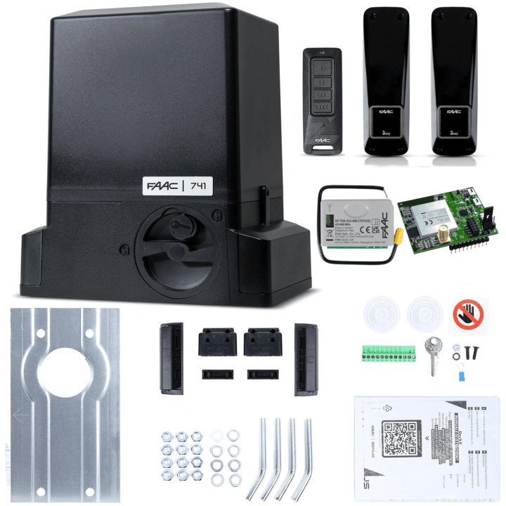 FAAC 741 liukuportin käyttösarja SMART GSM WiFi LTE automaattinen ohjain jopa 900 kg IP44