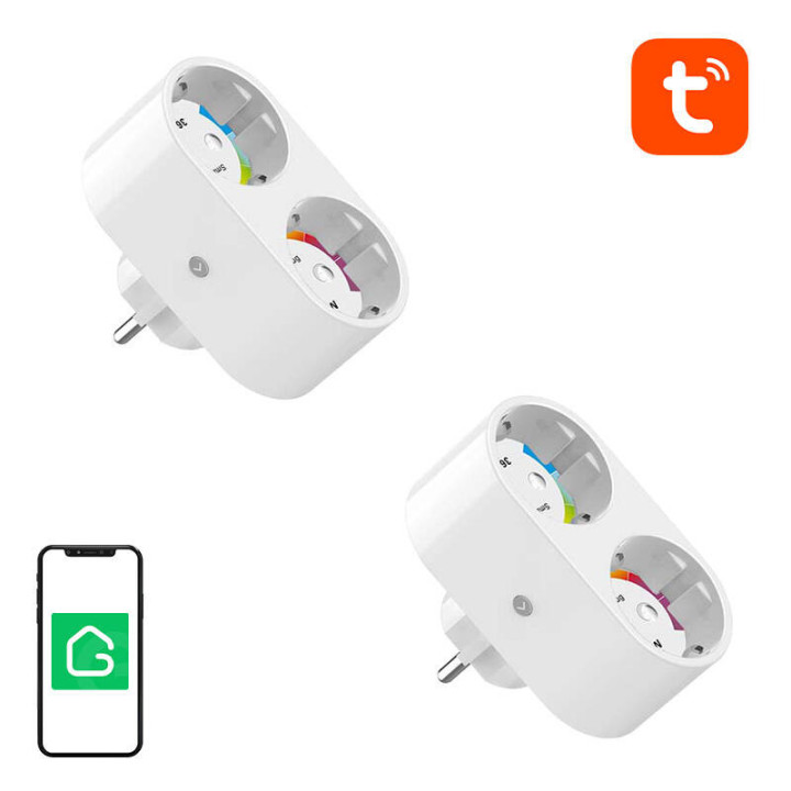 Умная розетка Gosund SP211 двойная WiFi, 2 шт. 3500 Вт (двойная упаковка) Tuya