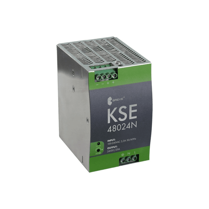Lülitustoiteallikas KSE 48024M 24V DC 20A 480W DIN-liistu sisendile 96-264V AC