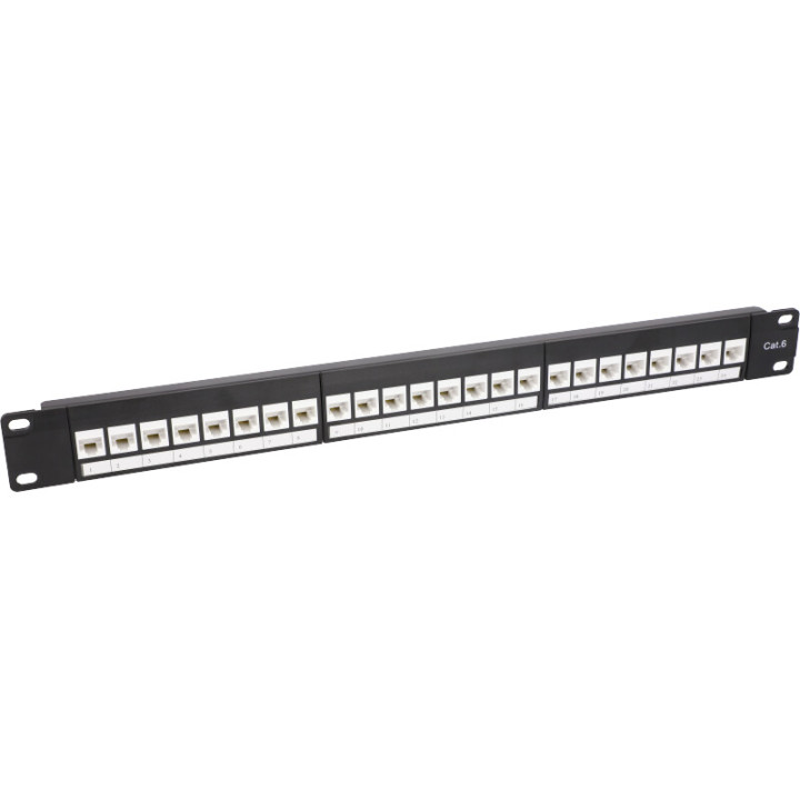 VidiLine R19-PP24-KAT6 19-дюймовая 24-портовая UTP-панель Cat.6 1U, металлическая