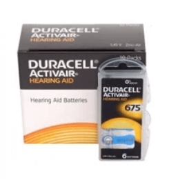 10x komplekts: Duracell Activair 675 PR44 1.4V dzirdes aparāta cinka-gaisa baterijas, ražots Vācijā, 60gab.