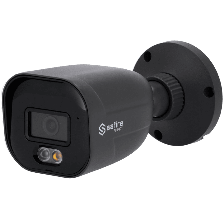 SAFIRE SMART SF-IPB080A-4E1-DL-GREY 4 MP Bullet IP kamera su PoE, Wi-Fi, IP67, dvigubu apšvietimu, 30 m IR, 2,8 mm objektyvu