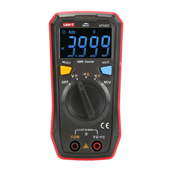 UNI-TREND UT123T Digitālais Multimetrs 2000 Skaitļi CAT II Rokas Testētājs