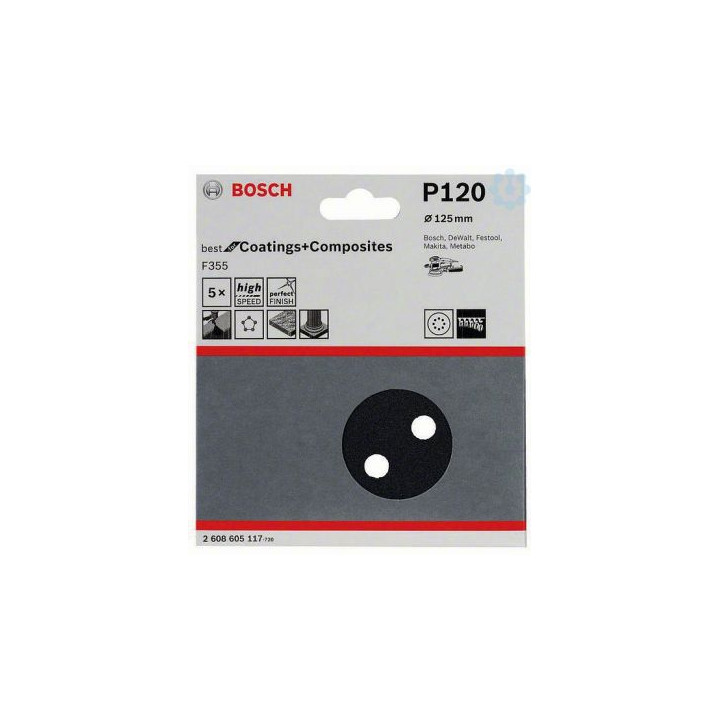 BOSCH 2608605117 125 mm K120 5 tk.
