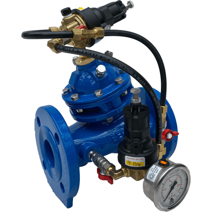 BERMAD 723 DN80 – priority valve with pressure regulator and limiter, PN16