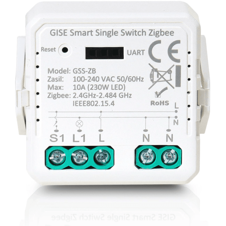 GISE Smart GSS-ZB – vienas Zigbee Tuya relės modulis