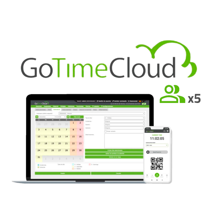 ZKTECO ZK-GOTIMECLOUD-5 tīkla IP piekļuves kontrolieris ar RFID, PIN, pirkstu nospiedumu un sejas atpazīšanu