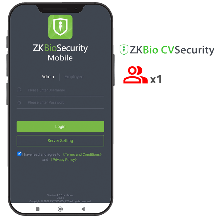 ZKTECO ZK-SOF-BIOCV-MBAPP-1ACC autonominis pirštų atspaudų prieigos valdiklis su TCP/IP