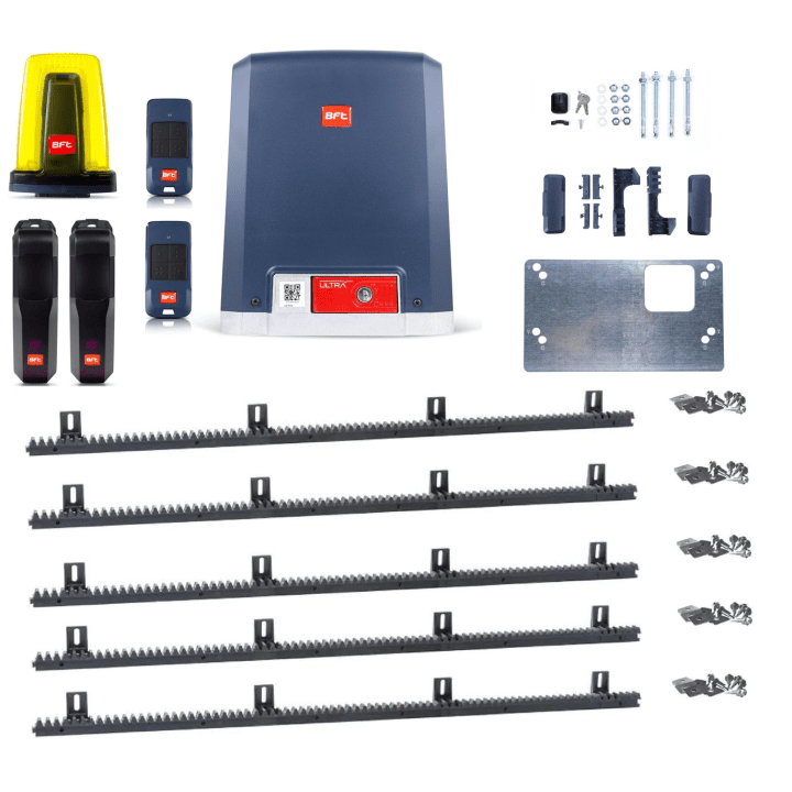 Kit BFT DEIMOS Ultra BT B600 INT KIT + 5 m of gear rail - for 600 kg sliding gates