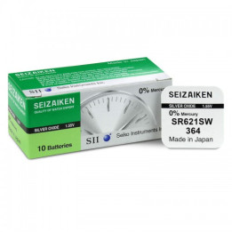 Seizaiken by Seiko 364 SR621SW 1,55 В, оксид серебра, аккумулятор для часов 621 V364 GP364 SB-AG 280-34 280-74 CX60 164 602 SR62