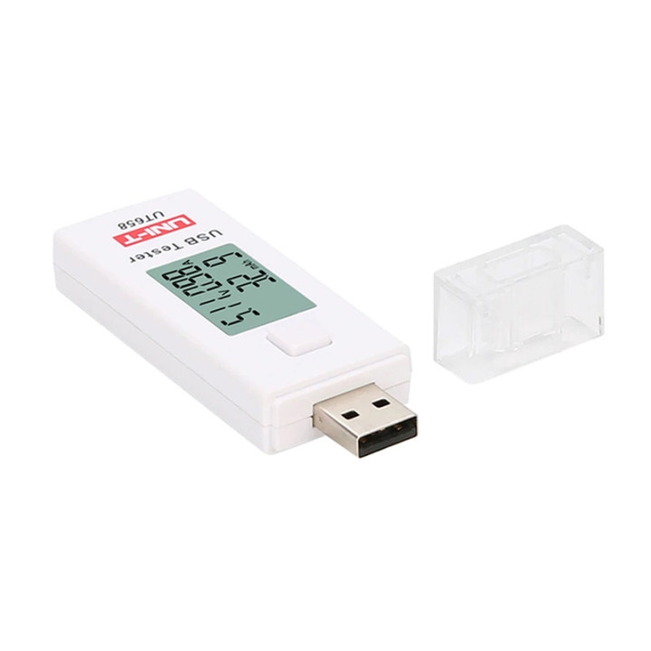 UNI-TREND UT658 USB testeris ar LCD displeju, sprieguma, strāvas un jaudas mērīšanai