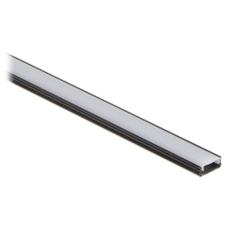 PROFILIS SU DANGTELIU LED JUOSTOLĖMS PR-LED/SB/2M PAVIRŠIAUS JUODAS