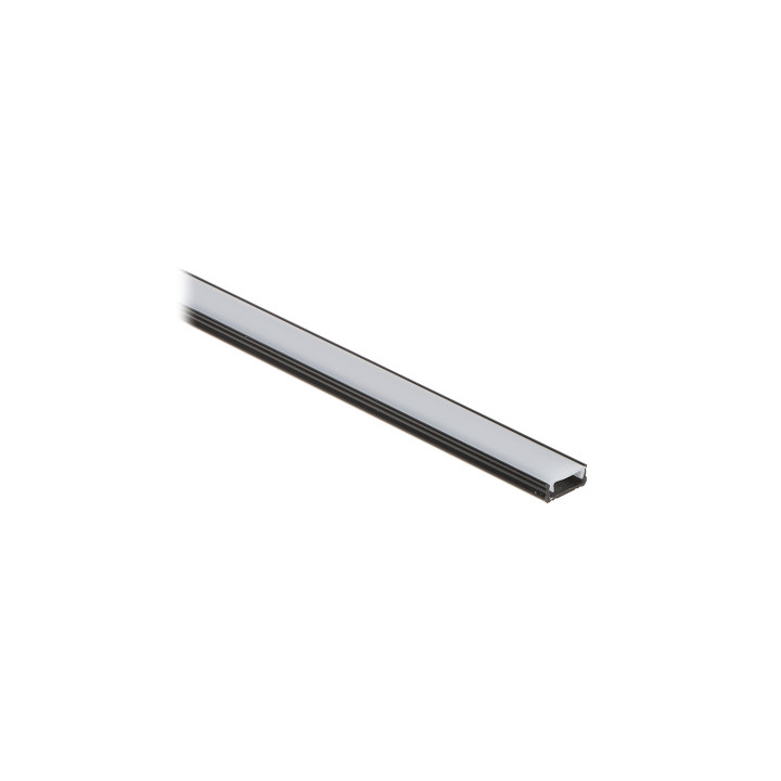 LED Strip Profile with Cover PR-LED/SB/2M 2m Black Anti-Impact