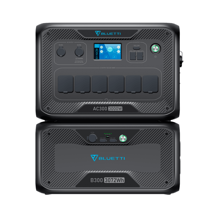 BLUETTI AC300 + B300 3000 Wh kannettava voimalaitos LiFePO4 aurinkogeneraattori UPS