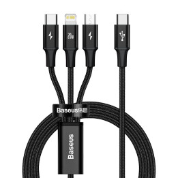 Baseus Rapid Series 3-in-1 Cable USB-C for M+L+T 20W 1.5m Black CAMLT-SC01