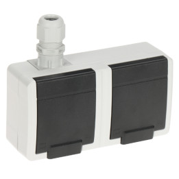 LIZDAS MONTUOJAMA ANT PAVIRŠIAUS DVIGUBAS AQUANT-2K-G2/V1/EPN 250 V AC 16 A IP65 Elektro-Plast