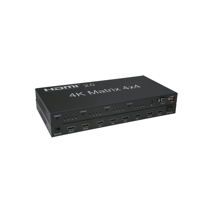 MARCA BLANCA HDMI-MATRIX-4X4-4K 4x4 HDMI matricas slēdzis 4K UHD HDR