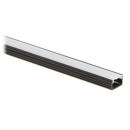 PROFILIS SU DANGTELIU LED JUOSTOLĖMS PR-LED/SB2/2M PAVIRŠIAUS JUODAS