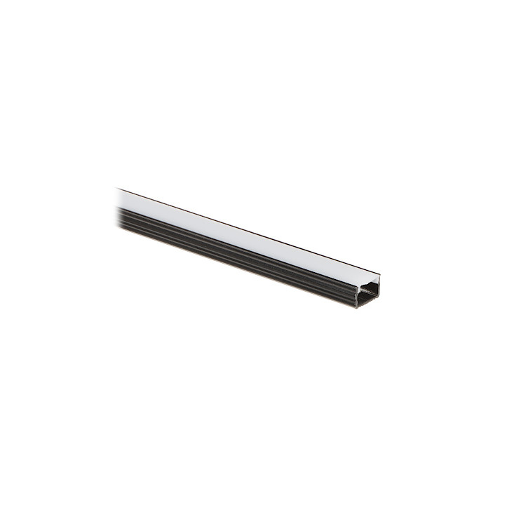 LED Strip Profile PR-LED/SB2/2M 2m Aluminum Channel with Frosted Cover, Black