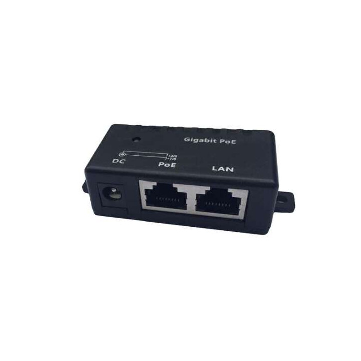 Адаптер GigaBit PoE для ALIX и RB - CZARNY с диодным светодиодом
