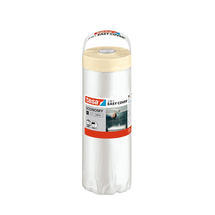 TESA EASY-COVER-ECONOMY/XL/15X2600 Защитная пленка с лентой 15мм x 26м прозрачная