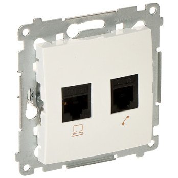 RJ-45 + RJ-12 GALUTINE LIZDA D5T.01/11-SIMON54