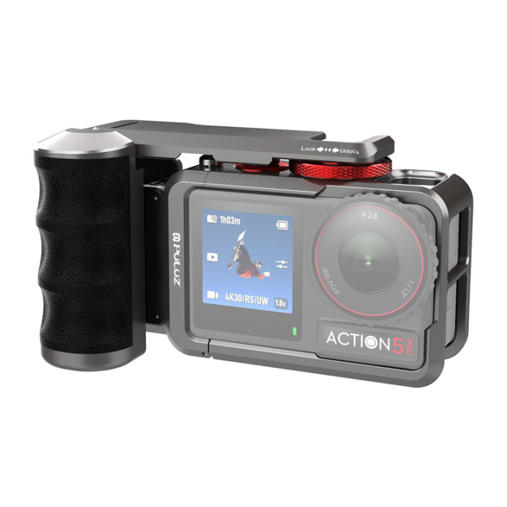 Puluz PU1058TS Metal Protective Case with Handle for DJI Osmo Action 5 Pro / Action 4 / Action 3