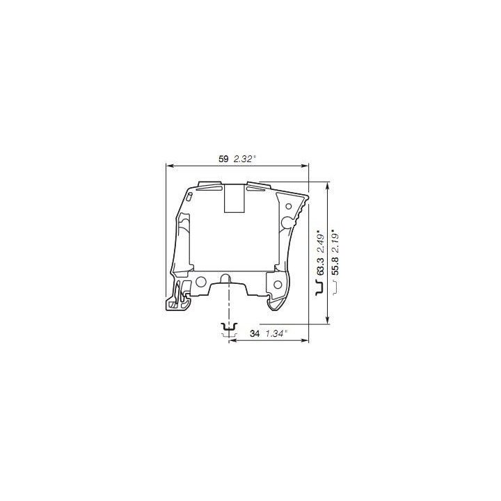 ENTRELEC HDM615 DIN Terminal Block 6-35mm² Screw
